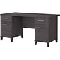 Bush Furniture Somerset 60W Office Desk with Drawers, Storm Gray (WC81528K)