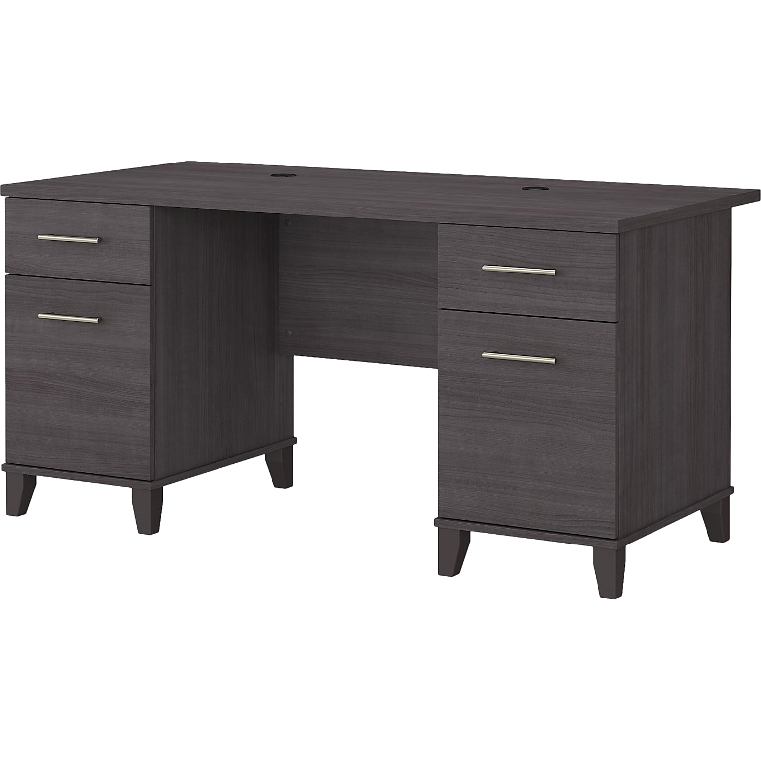 Bush Furniture Somerset 60W Office Desk with Drawers, Storm Gray (WC81528K)