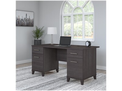 Bush Furniture Somerset 60W Office Desk with Drawers, Storm Gray (WC81528K)