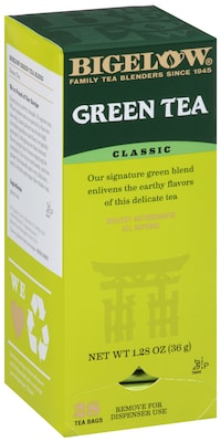 Bigelow Classic Green Tea Bags, 28/Box (RCB00388)