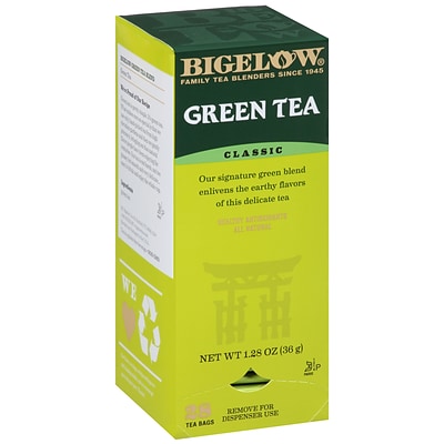 Bigelow Classic Green Tea Bags, 28/Box (RCB00388)