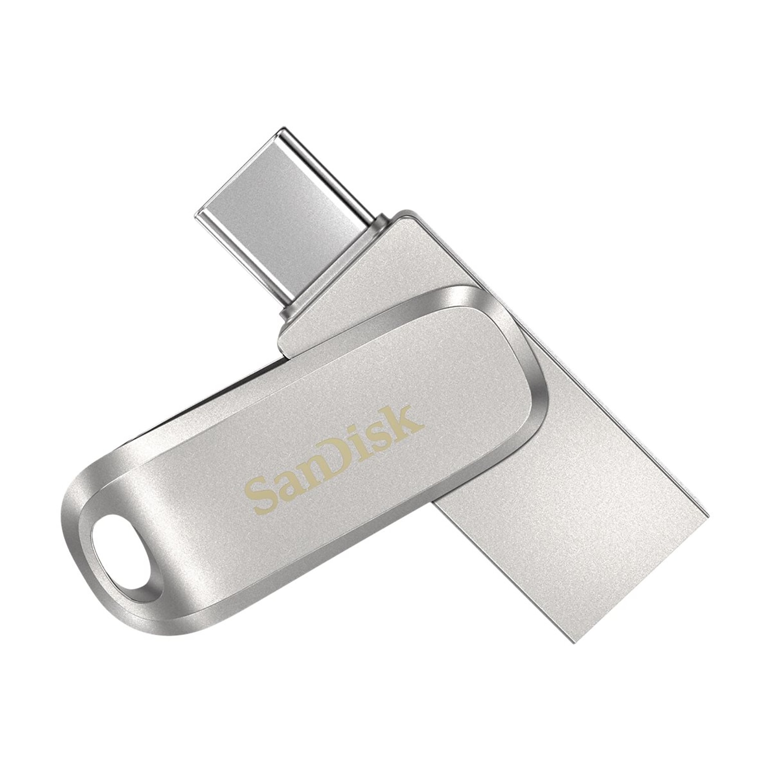 SanDisk Ultra Dual Luxe 128GB USB 3.1 Type-C Flash Drive, Silver (SDDDC4-128G-A46)