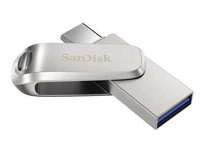 SanDisk Ultra Dual Luxe 128GB USB 3.1 Type-C Flash Drive, Silver (SDDDC4-128G-A46)