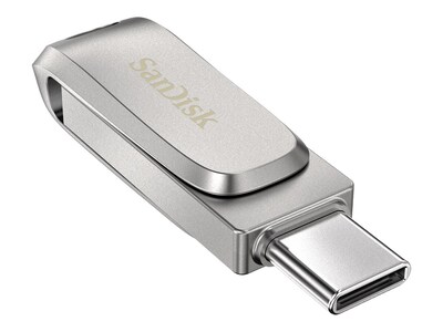 SanDisk Ultra Dual Luxe 128GB USB 3.1 Type-C Flash Drive, Silver (SDDDC4-128G-A46)