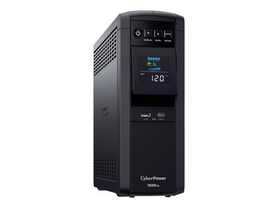 Cyberpower PFC Sinewave Series 1500VA UPS, 10-Outlets, Black (CP1500PFCLCD)