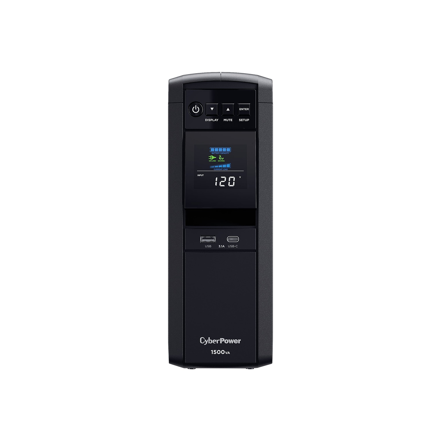 Cyberpower PFC Sinewave Series 1500VA UPS, 10-Outlets, Black (CP1500PFCLCD)