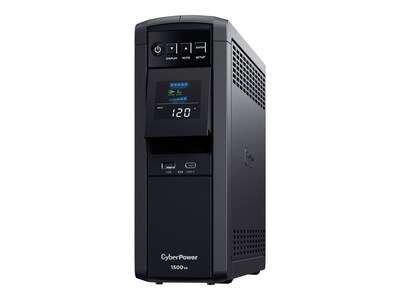 Cyberpower PFC Sinewave Series 1500VA UPS, 10-Outlets, Black (CP1500PFCLCD)