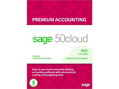 Sage 50cloud Premium Accounting for 5 Users, Windows, Download (50CPPA521ESDCSRT)