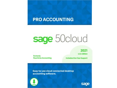 Sage 50cloud Pro Accounting 2021 for 1 User, Windows, Download (50CPRO21ESDCSRT)