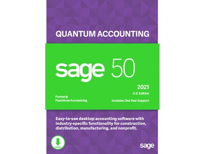 Sage 50 Quantum Accounting 2021 for 2 Users, Windows, Download (PTQ22021ESDCSRT)