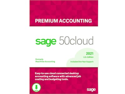 Sage 50cloud Premium Accounting for 4 Users, Windows, Download (50CPPA421ESDCSRT)