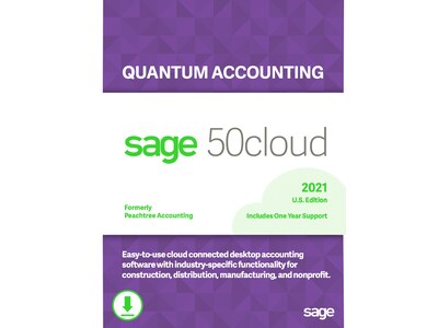 Sage 50cloud Quantum Accounting 2021 for 4 Users, Windows, Download (50CQTM421ESDCSRT)