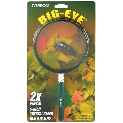 Carson Optical 5" BigEye 2x Round Hand Magnifier, (HU-20)