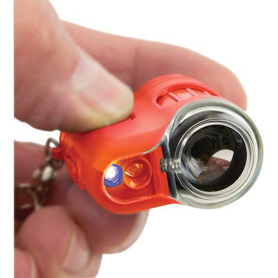 Carson Optical MicroMini 20x LED Lighted Pocket Microscope, Orange (MM-280O)