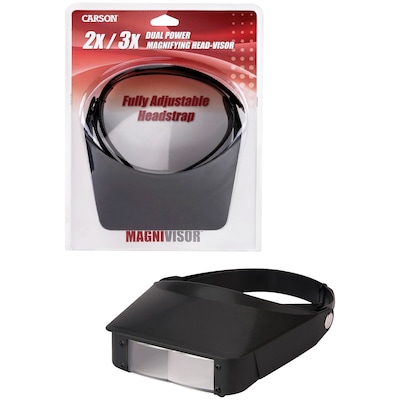 Carson MagniVisor 3x Head-Mounted Magnifier, Black (CSNMV23)