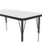 Correll® 30"D x 48"L Rectangular Heavy Duty Activity Table; White High Pressure Laminate Top