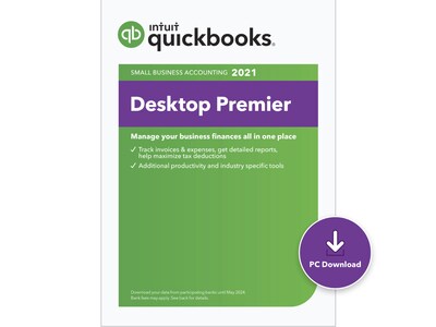 QuickBooks® Desktop Premier 2021 for 4 Users, Windows, Download (0608401)