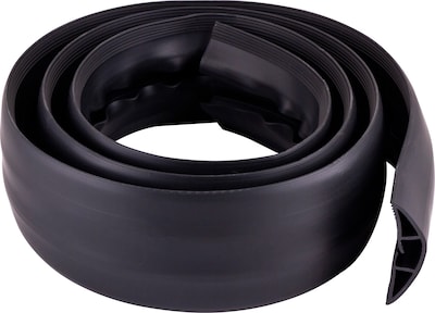 Cordinate 6 Ft Floor Cord Cover, Rubber, Low Profile, Cable Protector, Black (43003)