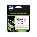 HP 712 Magenta Standard Yield Ink Cartridge, 3/Pack   (3ED78A)