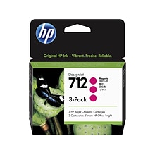 HP 712 Magenta Standard Yield Ink Cartridge, 3/Pack   (3ED78A)