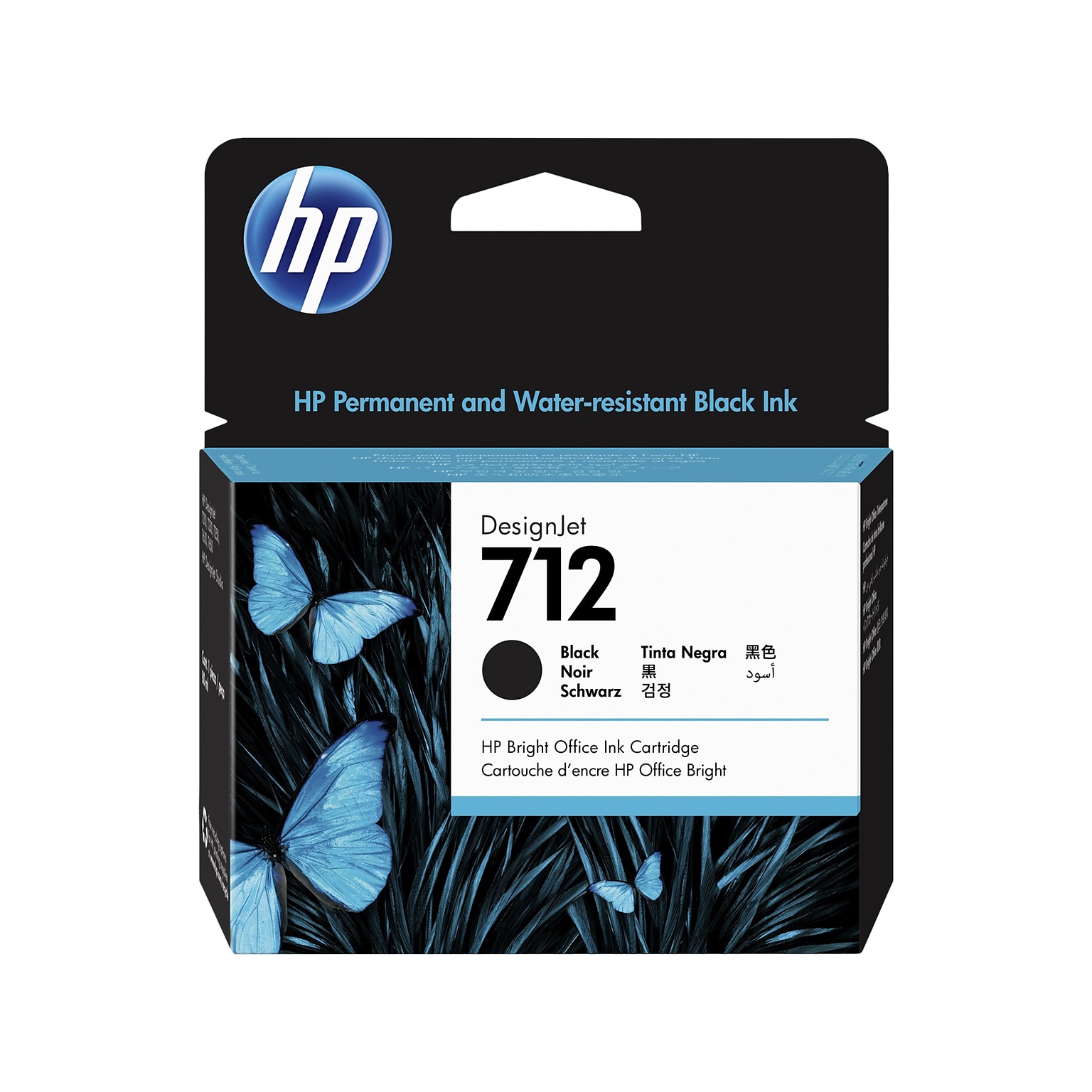 HP 712 Black Standard Yield Ink Cartridge, Prints Up to 450 Pages (3ED71A)