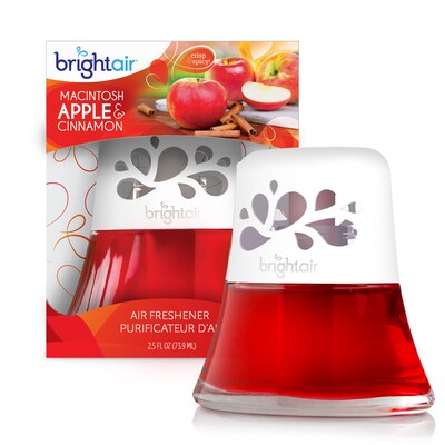 Bright Air Scented Oil & Holder, Macintosh Apple and Cinnamon (900022)