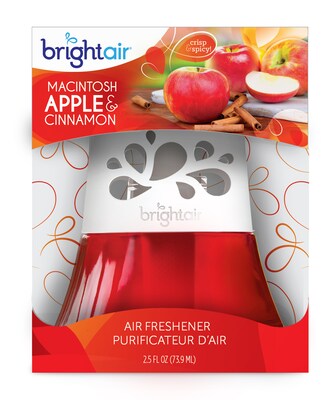 Bright Air Scented Oil & Holder, Macintosh Apple and Cinnamon (900022)