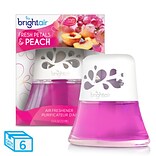 Bright Air Scented Oil & Holder, Fresh Petals & Peach, 6/CT (BRI900134CT)