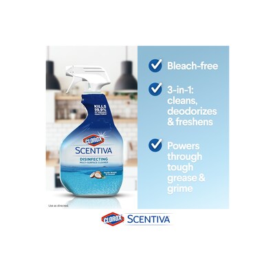 Clorox Scentiva Multi-Surface Cleaner -  Pacific Breeze & Coconut, 32 Ounce Spray Bottle (31774)