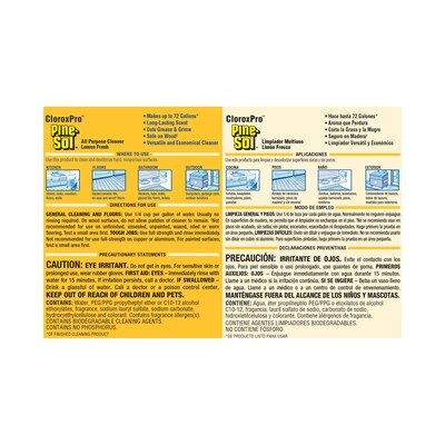 CloroxPro™ Pine-Sol® All Purpose Cleaner, Lemon Fresh, 144 Ounces (35419) (Package May Vary)