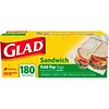 Glad® Fold Top Bags, Sandwich, 180 Bags/Box (CLO 60771)