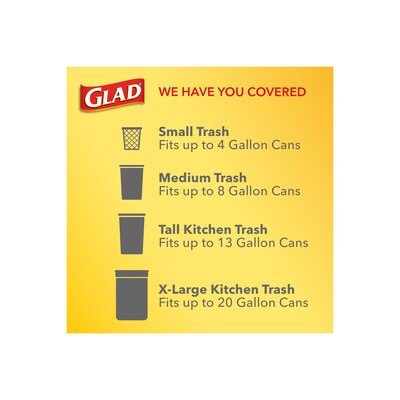 Glad Small Trash Bags - 4 Gallon - 30 Count (78817)