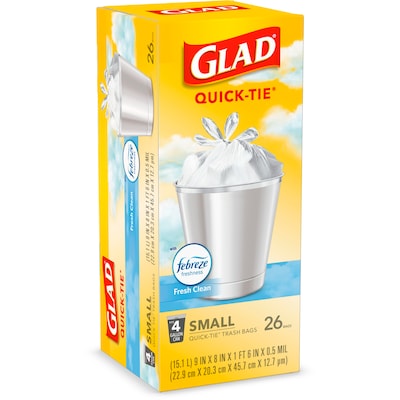 Glad OdorShield Small Drawstring Febreze Beachside Breeze Trash