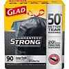 Glad® Large Drawstring Trash Bags - Extra Strong 30 Gallon Black Trash Bag, 90 Count (78952)