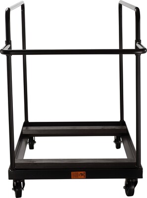 NPS #DY-71R Folding Table Dolly - Vertical Storage - 71"R  Table, Brown