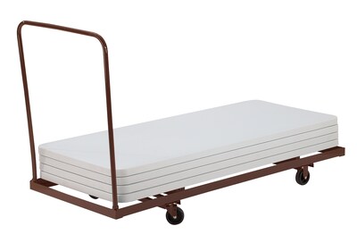 National Public Seating Folding Table Dolly, 1100 lb. Capacity, Brown (DY-3072)