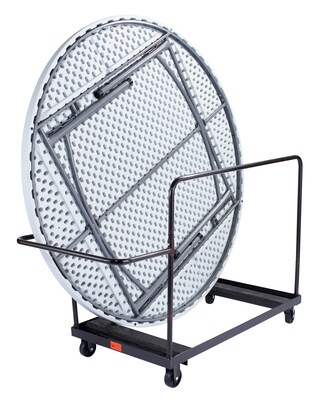 National Public Seating Folding Table Dolly, 1100 lb. Capacity, Brown (DY-71R)