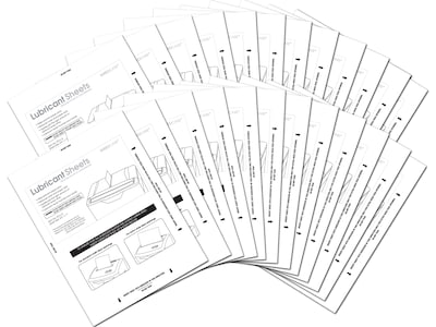 ShredCare Shredder Lubricant Sheet, 8.5" x 11", 24/Pack (SCLL24)