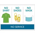 ComplyRight No Mask, No Service Personal Protection Poster, White/Blue (N3103)