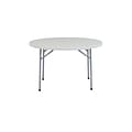 National Public Seating 48Dia. Folding Table, White (BT48R1)