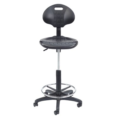 National Public Seating Kangaroo Stool 6700 Series Polyurethane Drafting Chair, Black (6722HB)