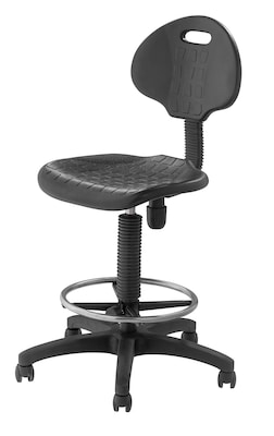 National Public Seating Kangaroo Stool 6700 Series Polyurethane Drafting Chair, Black (6722HB)