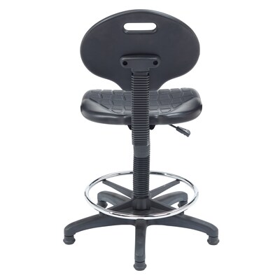 National Public Seating Kangaroo Stool 6700 Series Polyurethane Drafting Chair, Black (6722HB)