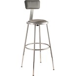 National Public Seating Vinyl Computer and Desk Stool, Gray (6424HB1)