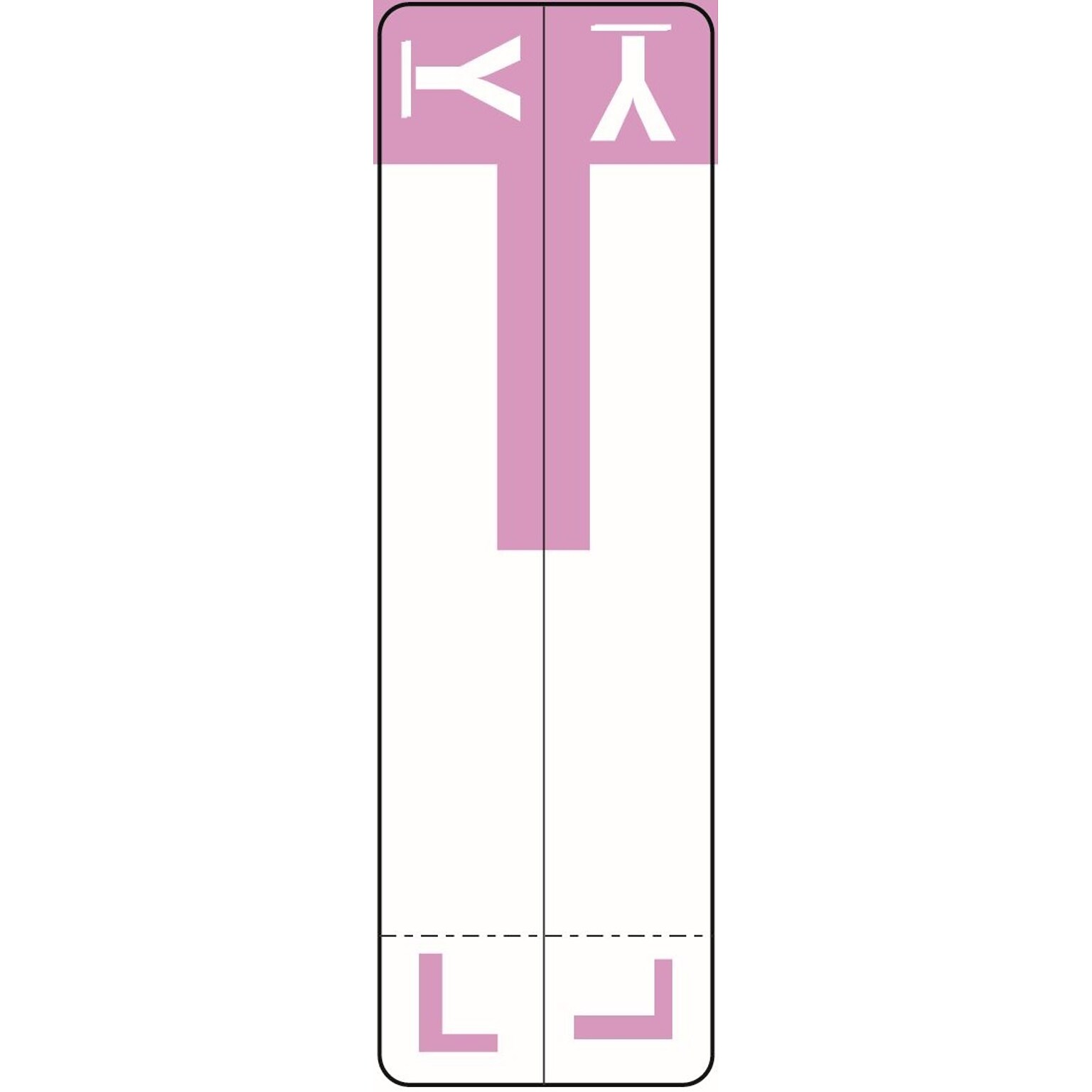 Medical Arts Press L and Y Name Labels, Smead Alpha-Z Compatible, Lavender, 125/Pack (32211)