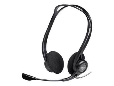 Logitech 960 Stereo Headset, Over-the-Head, Black (981-000836)