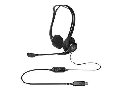 Logitech 960 Stereo Headset, Over-the-Head, Black (981-000836)