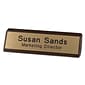 Custom Walnut Desk Block with Engraved Name Plate Sign, 2 x 8