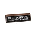 Custom Walnut Desk Block with Engraved Name Plate Sign, 2 x 10