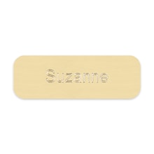Custom Gold Metal ID Plate, 7/8 x 2-3/4